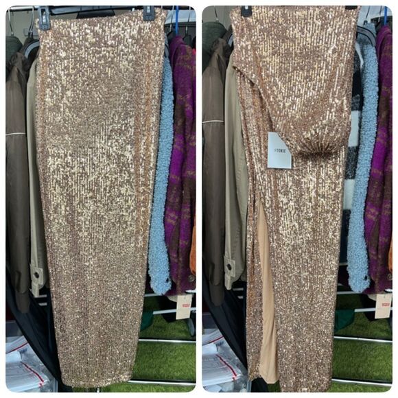 Nookie Veda Embellished One Shoulder Gown XS in Caramel $369-FLAW - Picture 2 of 8